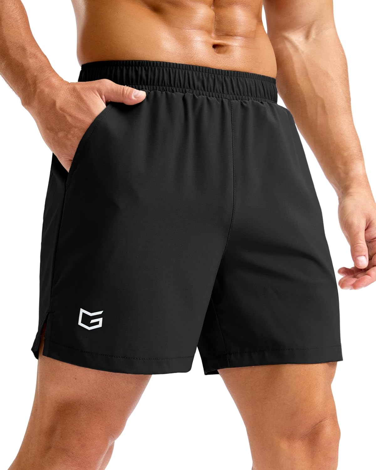 G Gradual Men's Athletic Running Shorts with Pockets Lightweight Quick Dry 5"/ 7"/ 9" Basketball Workout Gym Shorts for Men