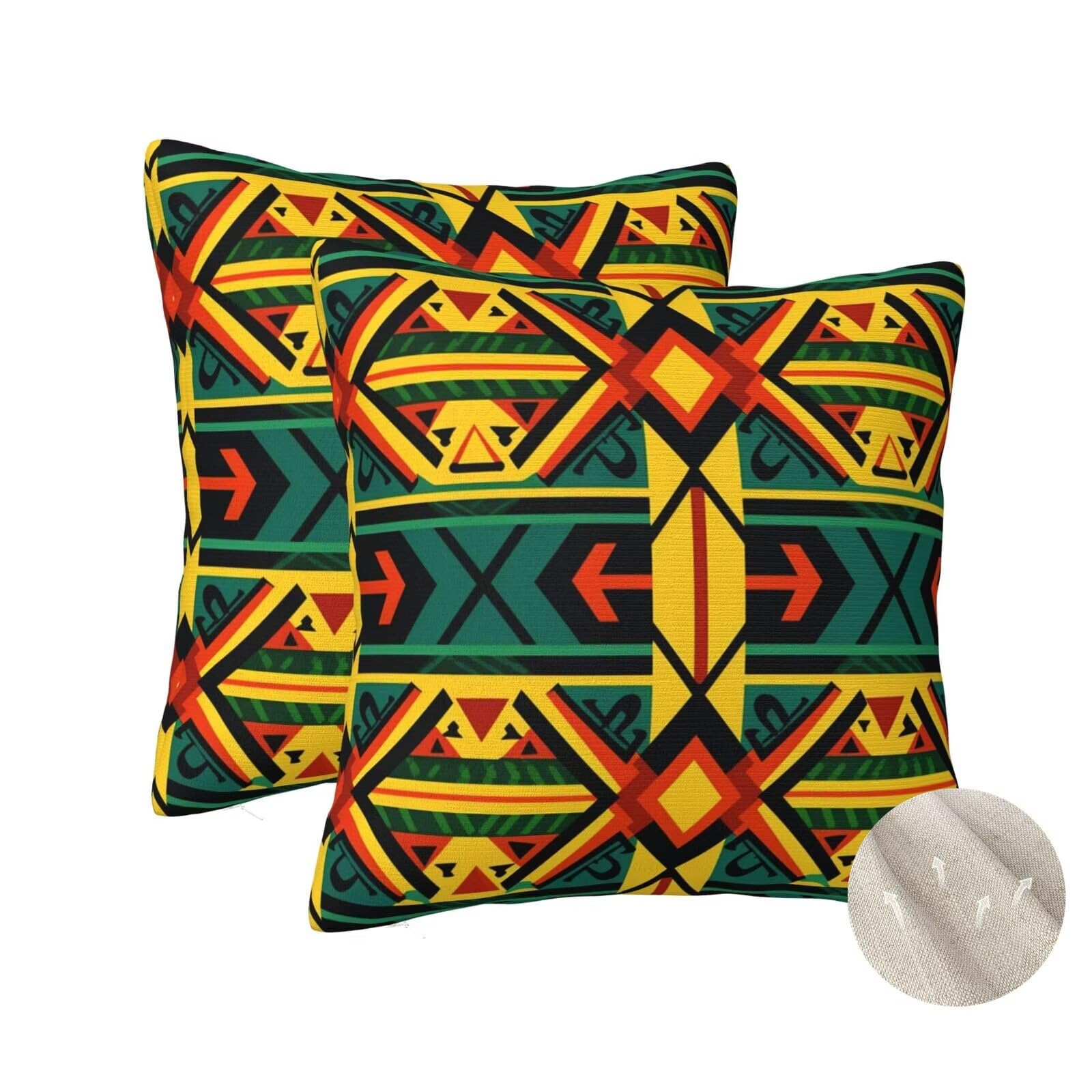 Housse coussin 70x70 dinde pour rénover un vieux canapé fatigué avec deux grandes taies carrées
