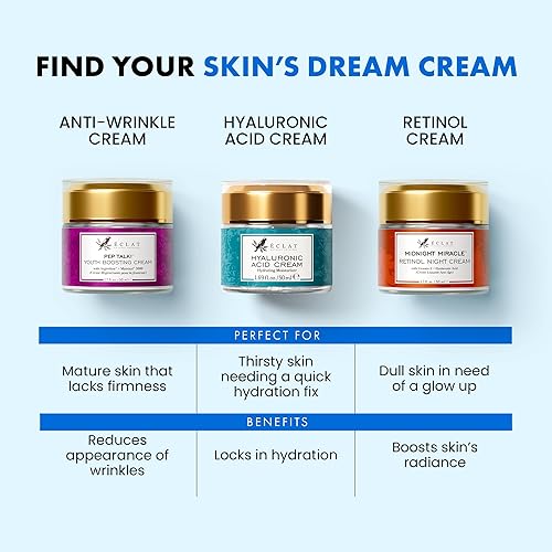 Miniatura 5 de Hidratante facial de ácido hialurónico para mujeres y hombres, loción facial antienvejecimiento, crema facial hidratante antiarrugas, crema