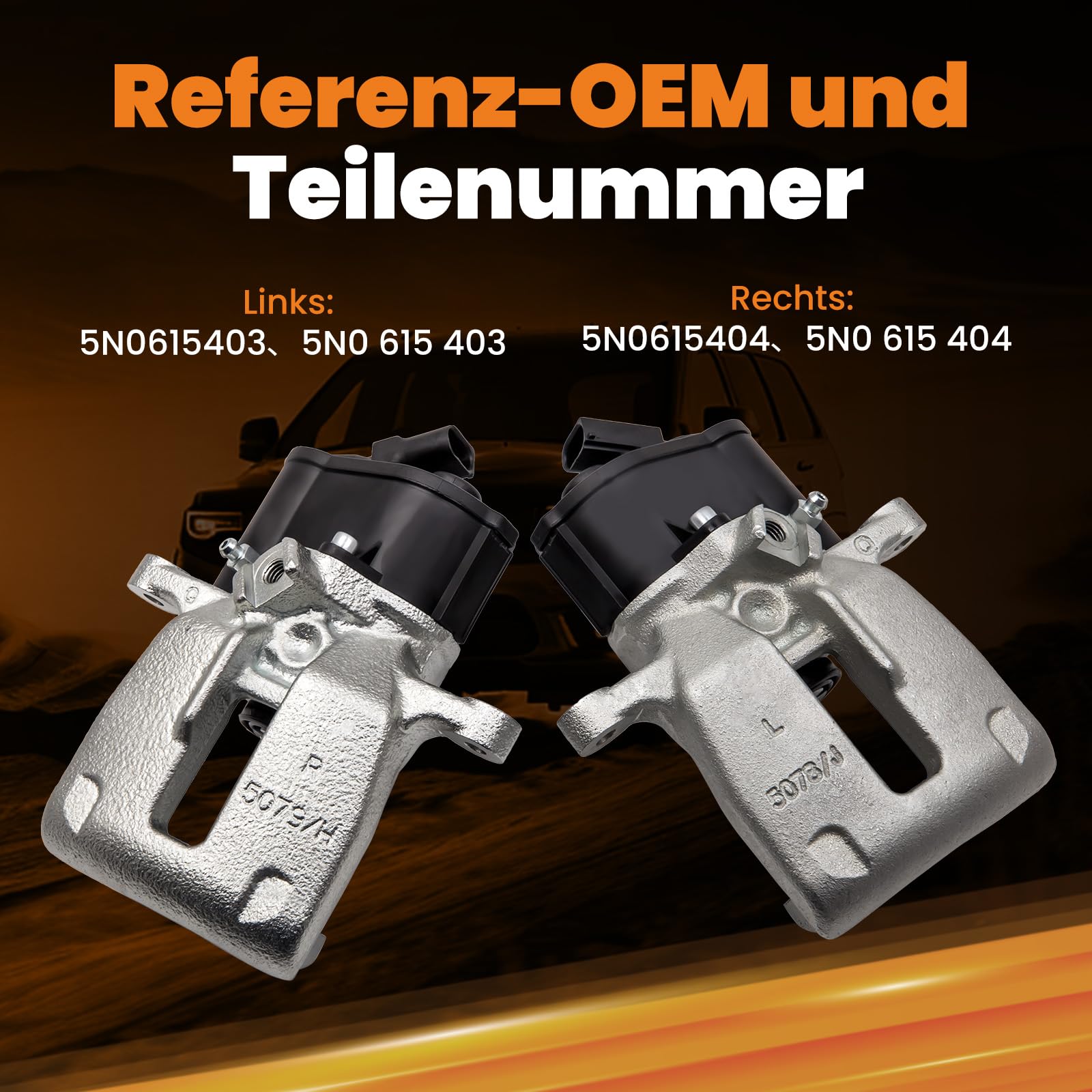 maXpeedingrods 2x Bremssattel Hinten für Passat 3C2 CC 5N0615403 5N0615404