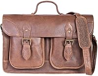 Vista 1 de Scully Aero Squadron Leather Front Flap Workbag Maletín para portátil Marrón