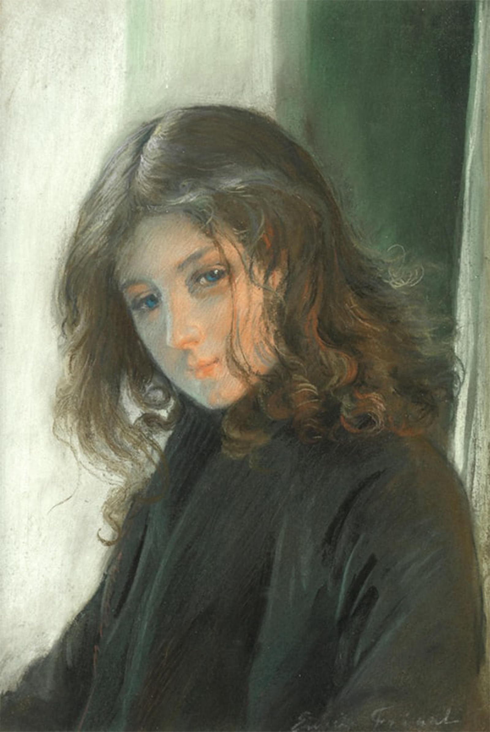 POSTERIIk Famous Print Pop Art Wall Art Graffiti Portrait of a Girl by Emile Friant Art Prints for Home Decor 60x90cm