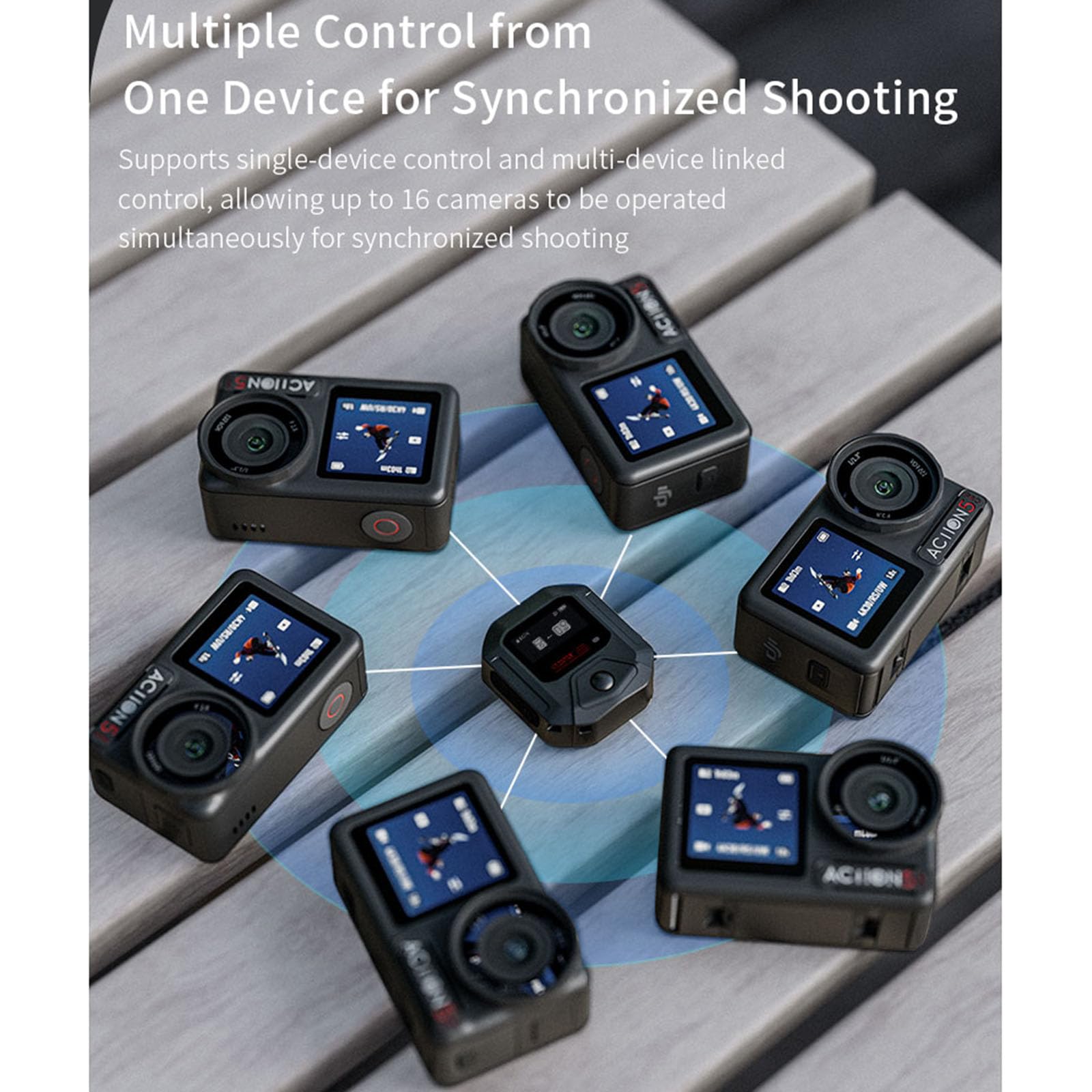 Télécommande Bluetooth pour DJI Osmo Action 5 Pro/Action 4 Caméra de Sport GPS Sans Fil Bluetooth 5.0