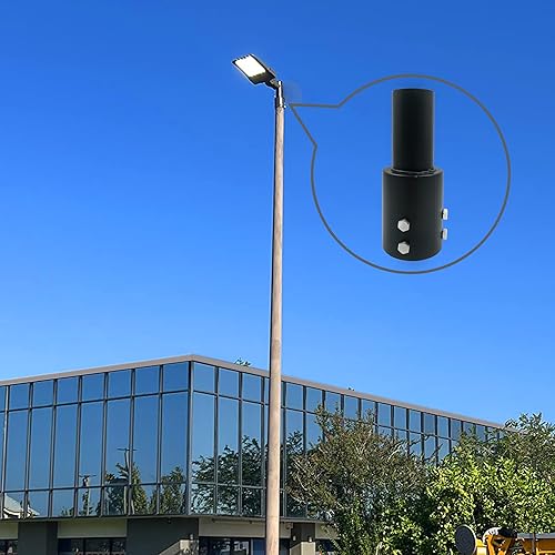 Miniatura 2 de Tenon Slip Fitter Adaptador para poste redondo de 3 pulgadas, adaptador redondo resistente de 2 38 para luz LED de estacionamiento, soporte de