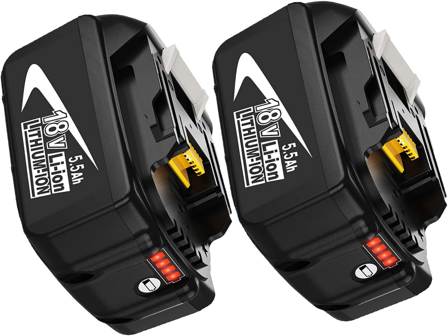 Batteria Makita 18V 5.5Ah Doppia Con Indicatore - Sostituzione Per BL1850, BL1860B - Foto 2