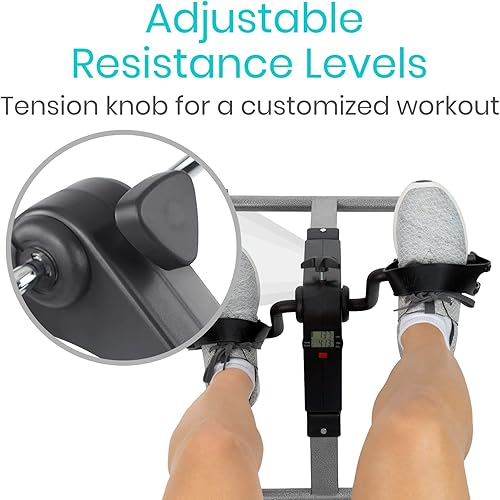 Miniatura 3 de Vive Under Desk Bike Pedal Exerciser - Foot Pedal Exerciser - Foldable Portable Quiet Foot, Hand, Arm, Leg Exercise Pedaling Machine LCD Display,