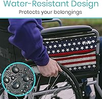 Vista 7 de Bolsa para andador Vive - Bolsa de cesta para silla de ruedas con accesorios (resistente al agua) - Accesorio de caddy para personas mayores