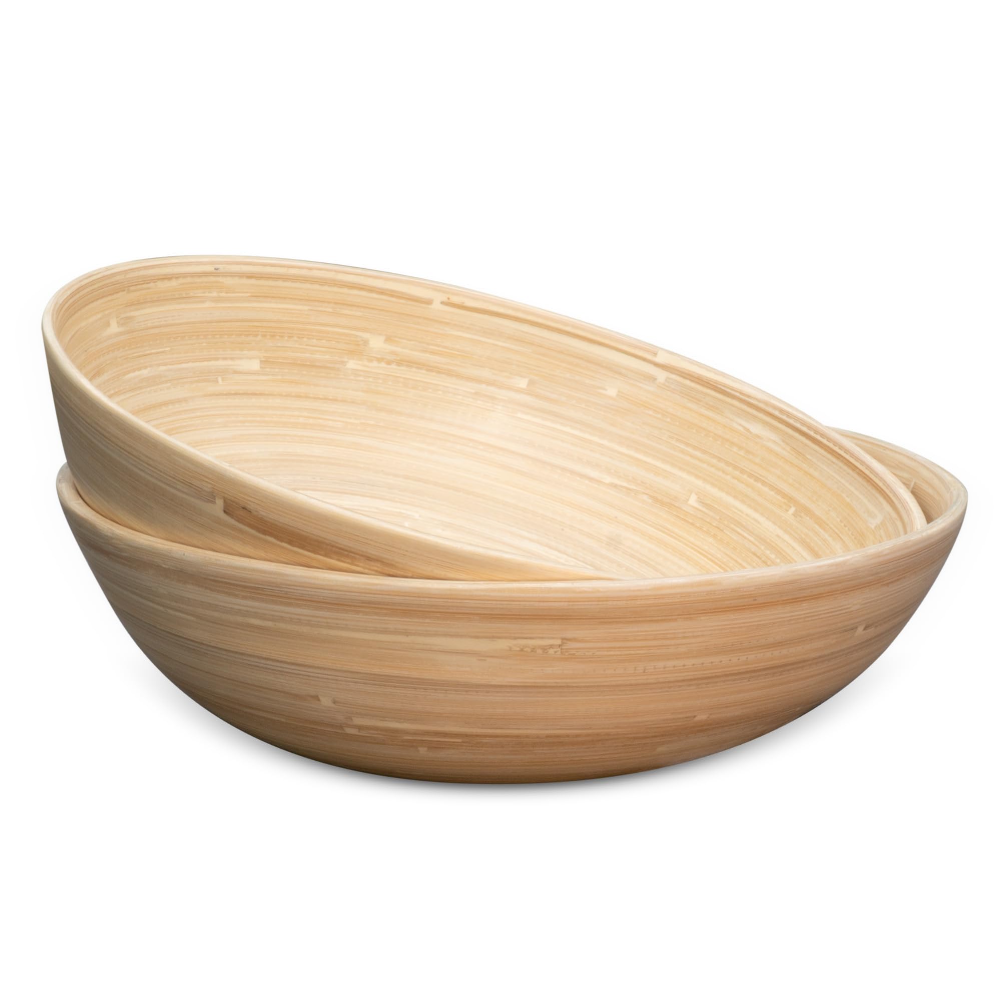 LEXA Bamboo Salad Bowl 12 Inch Lightweight Popcorn Bowl, Extra Large Serving Bowl - View #6