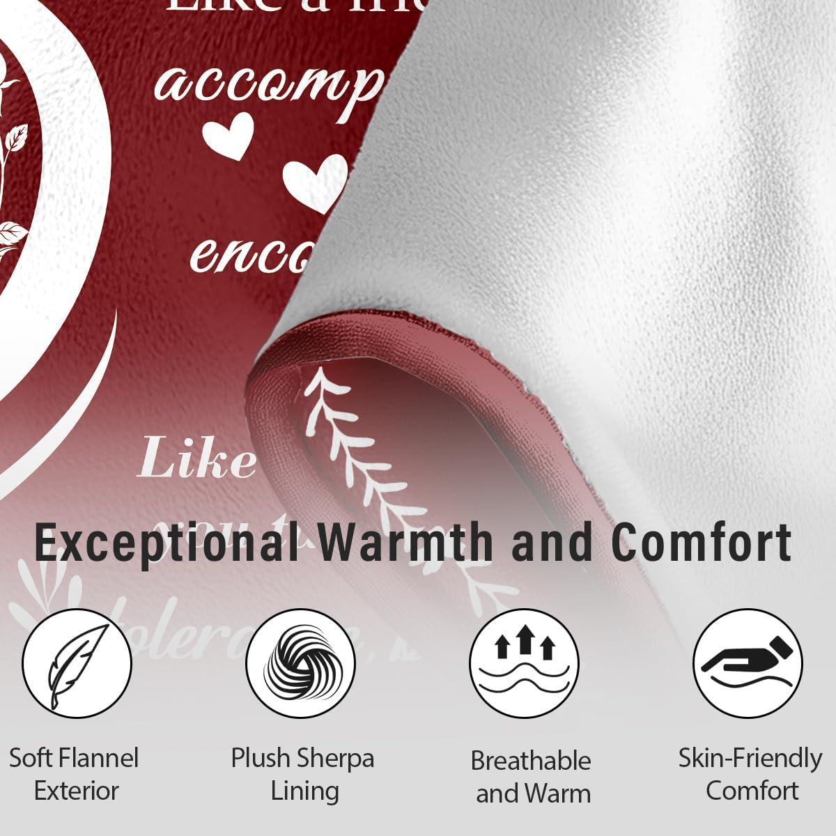 Gifts for Mom Wearable Blanket - Hooded Blanket with I Love You Mom, Birthday Gifts for Mothers Day from Daughter Son, Cozy Mother Blanket for Christmas Valentines Day, 78 x 59'' - Image 4