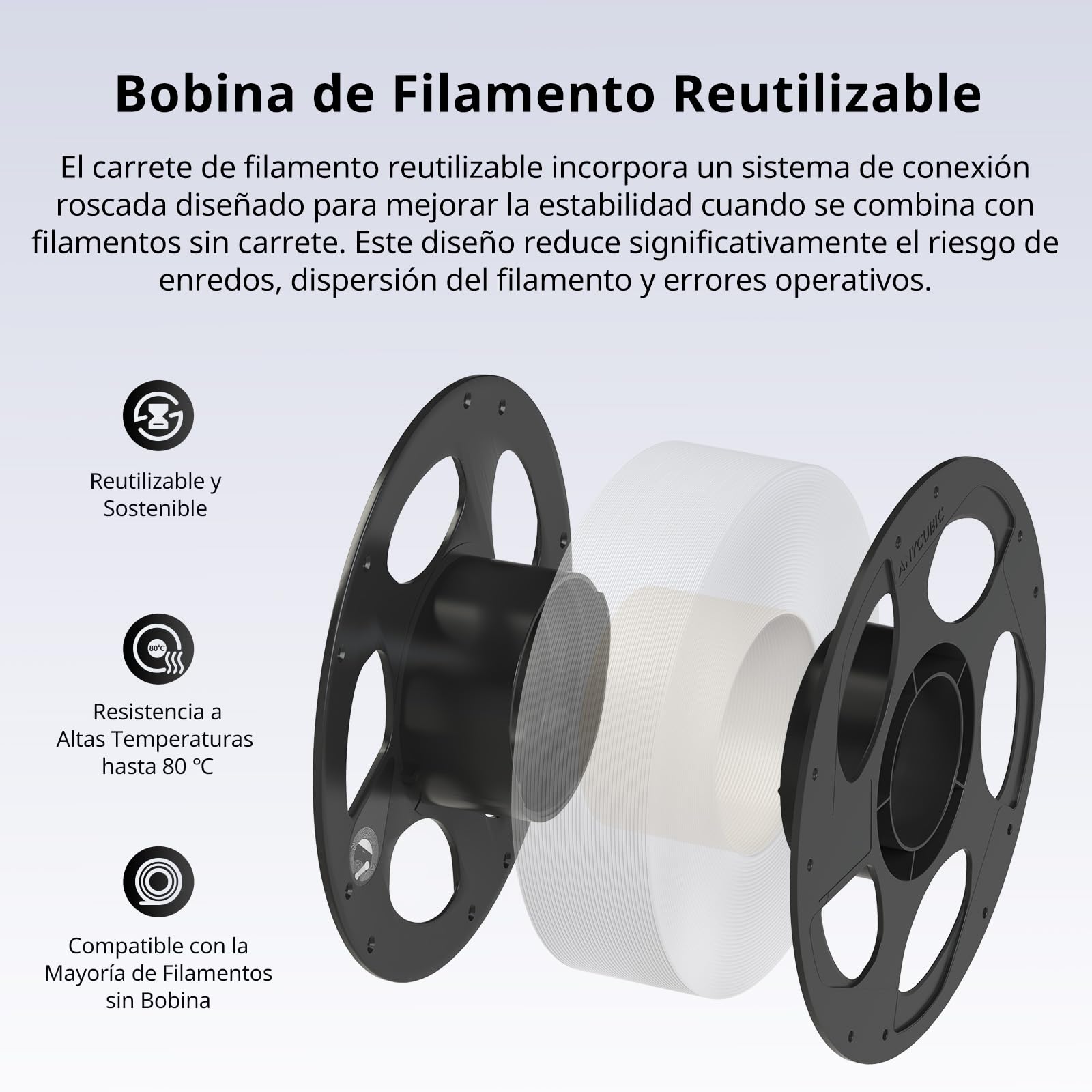 ANYCUBIC PLA+ Filamento 1,75 mm, PLA PLUS 3D para Impresoras 3D | 10KG,Negro + Blanco + Marrón + Rojo + Azul + Rosa + Turquesa Tropical + Rosa Melocotón + Violeta Interestelar + Spring Leaf