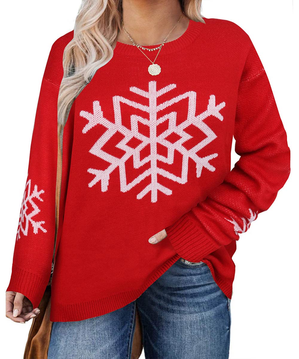 RITERA Womens Plus Size Sweaters Long Sleeve Casual Pullover Warm Knit Jumper Tops XL-5XL