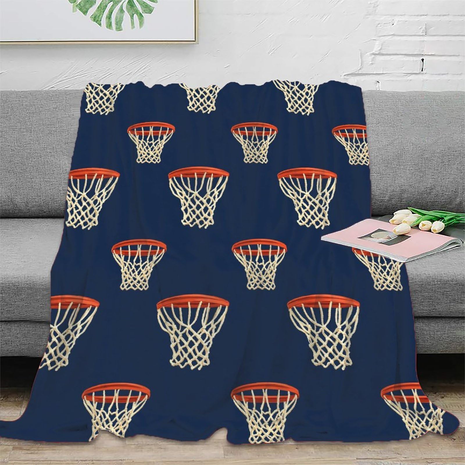 Plaid canapé basket microfibre jeté de lit doux pour soirée gaming entre amis