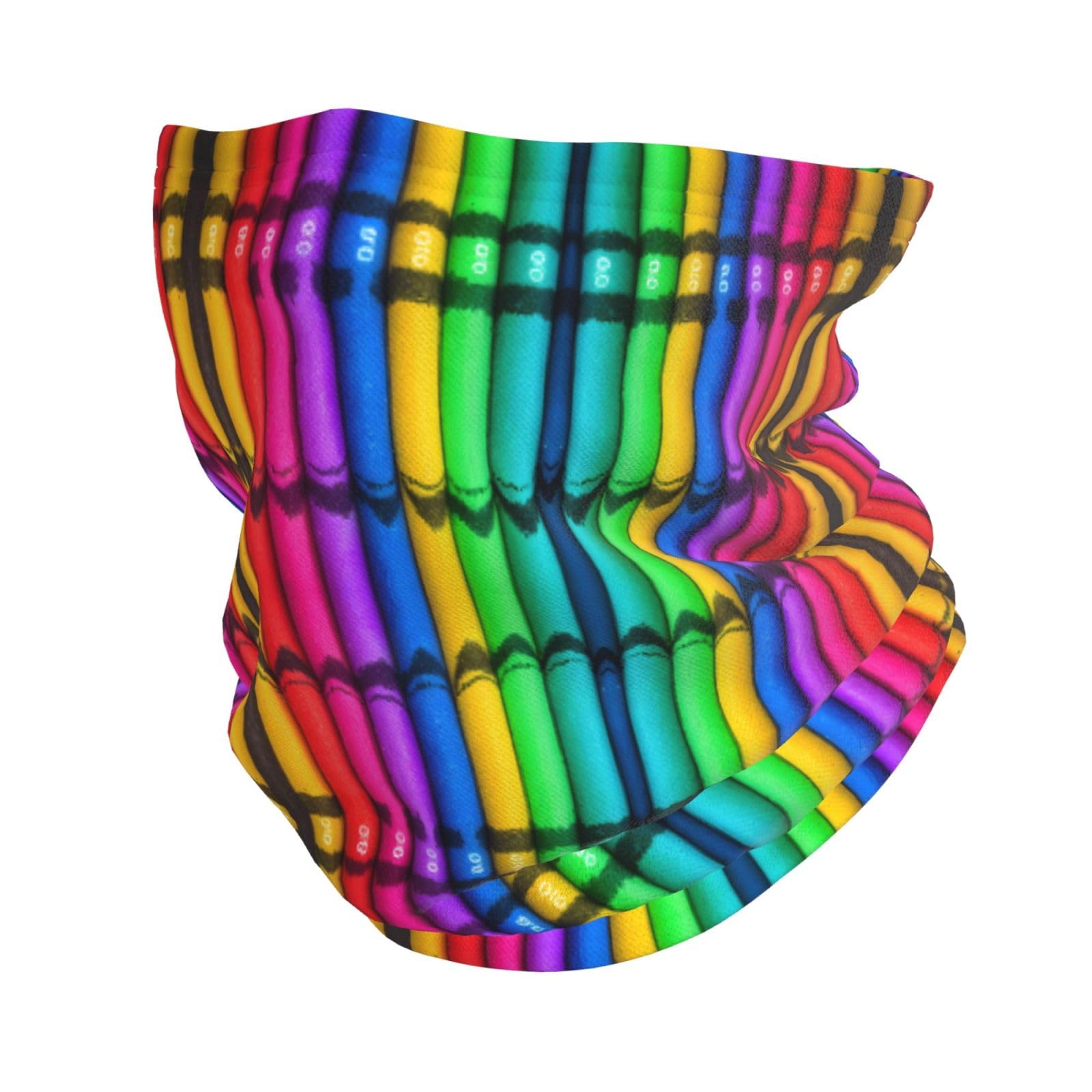 ZQYTGFDC colored crayons Winter Neck Warmer Gaiter for Men Women Ski Fleece Winter Windproof Face Mask for Skiing Hiking Cycling