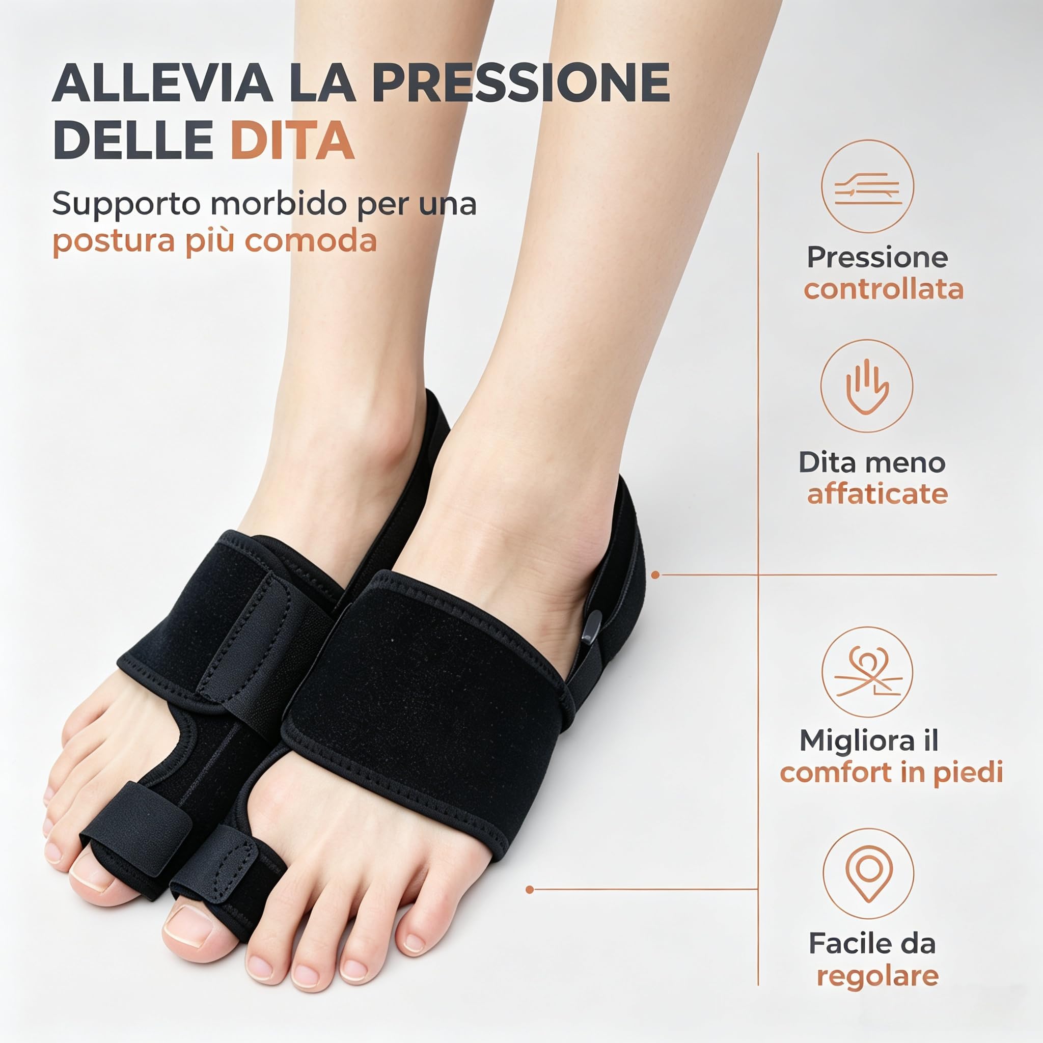 MEIION Karmor,Ortesi regolabile per l'alluce valgo,unisex,comoda