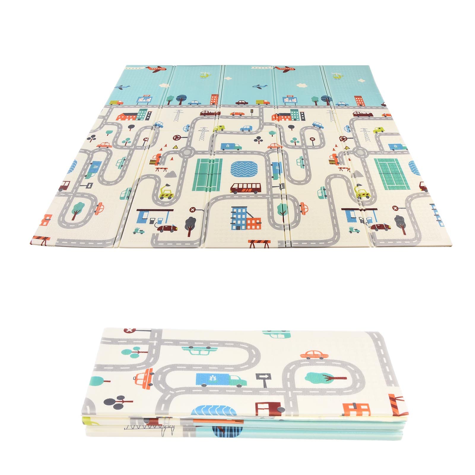 Kids Play Mat, Waterproof Baby Crawling Mat XPE Non Toxic Odourless Easy Clean Lightweight for Beach for Home for Travel for Baby