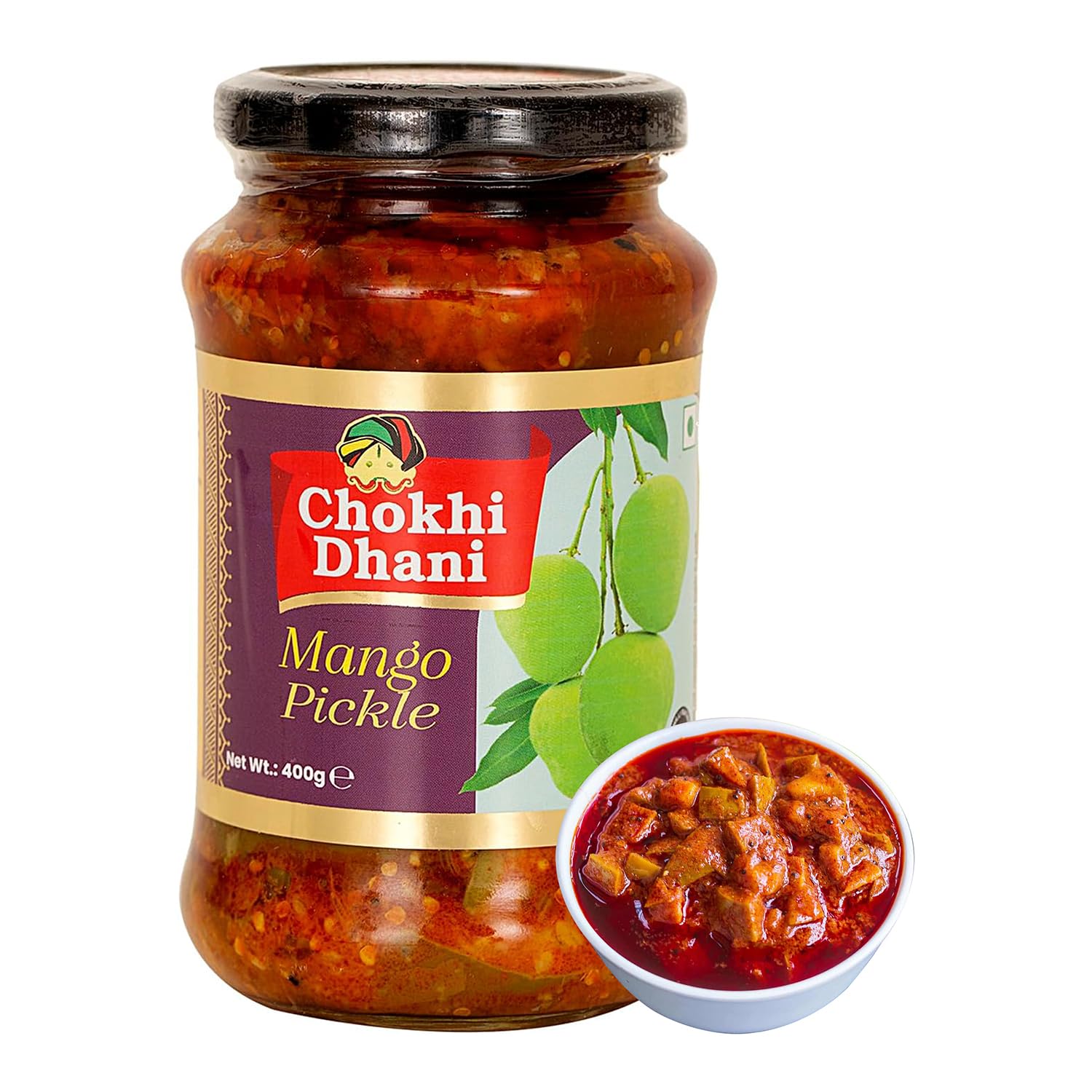 Mango Pickle, 400 gm | Spicy & Tangy Aam ka Achar | Traditional Indian Pickle in Mustard Oil | Homemade Style | No Preservatives | Pack of 1