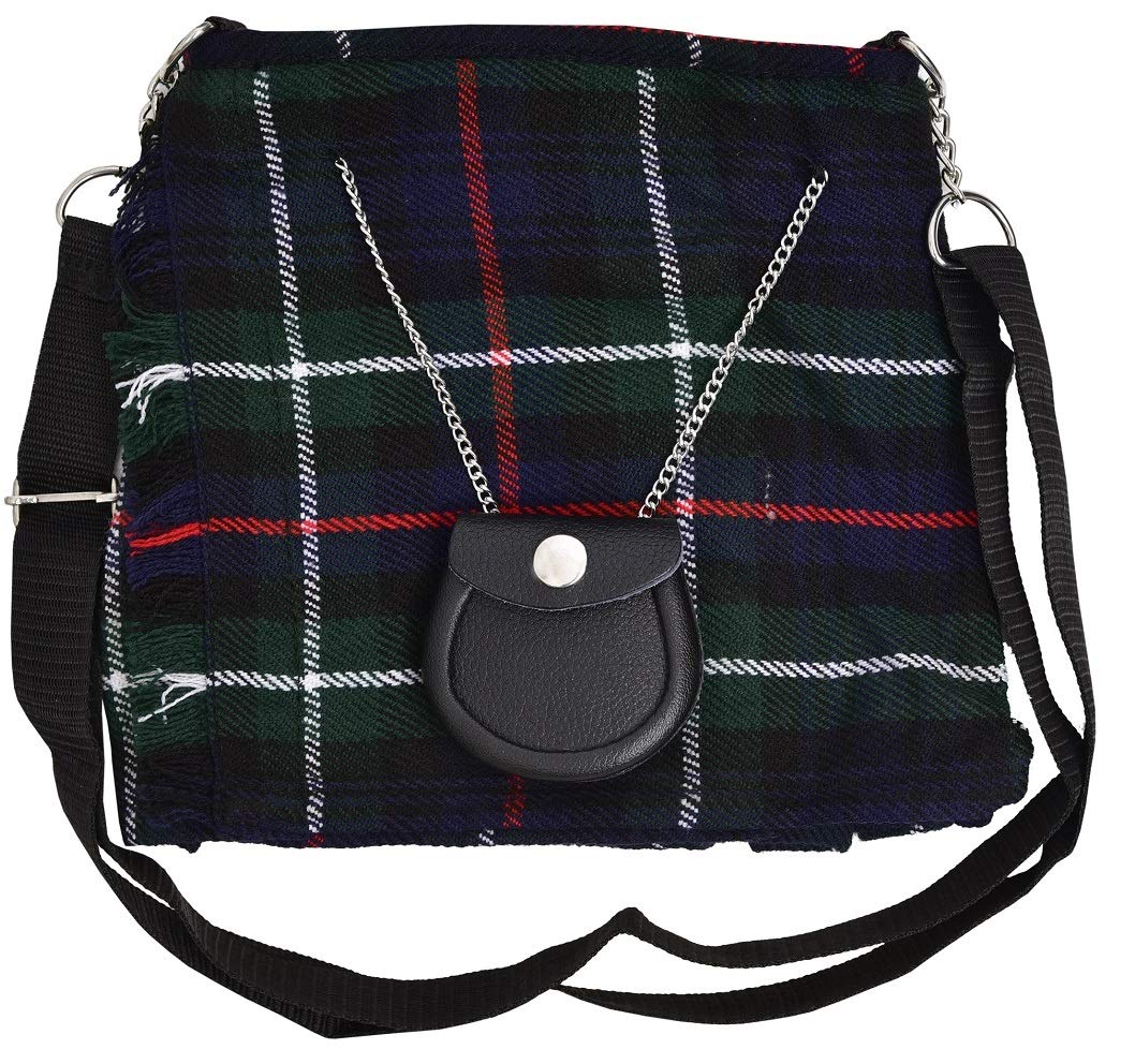 Shyne Kilts U.k Women's Mackenzie Scottish Tartan Hand Bag/Shoulder Bag Passport Holder /Girls (Mackenzie)