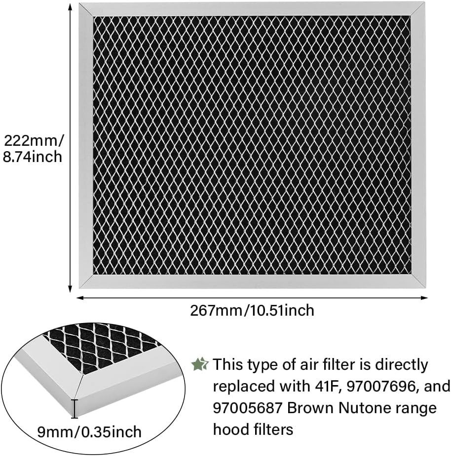 97007696, 97005687 Range Hood Filter Replacement for Broan Nutone 41F