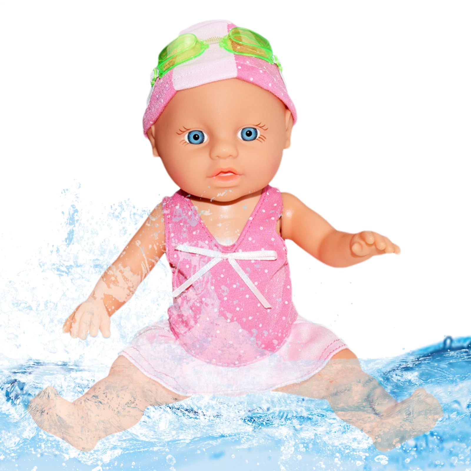 Swimming Bath Doll - Bathtub Toy with Movable Joints | Outdoor Beach Toy,for Boys Girls Preschoolers Beginners Water Table Summer Playdates Daycare Home Bathroom Birthday