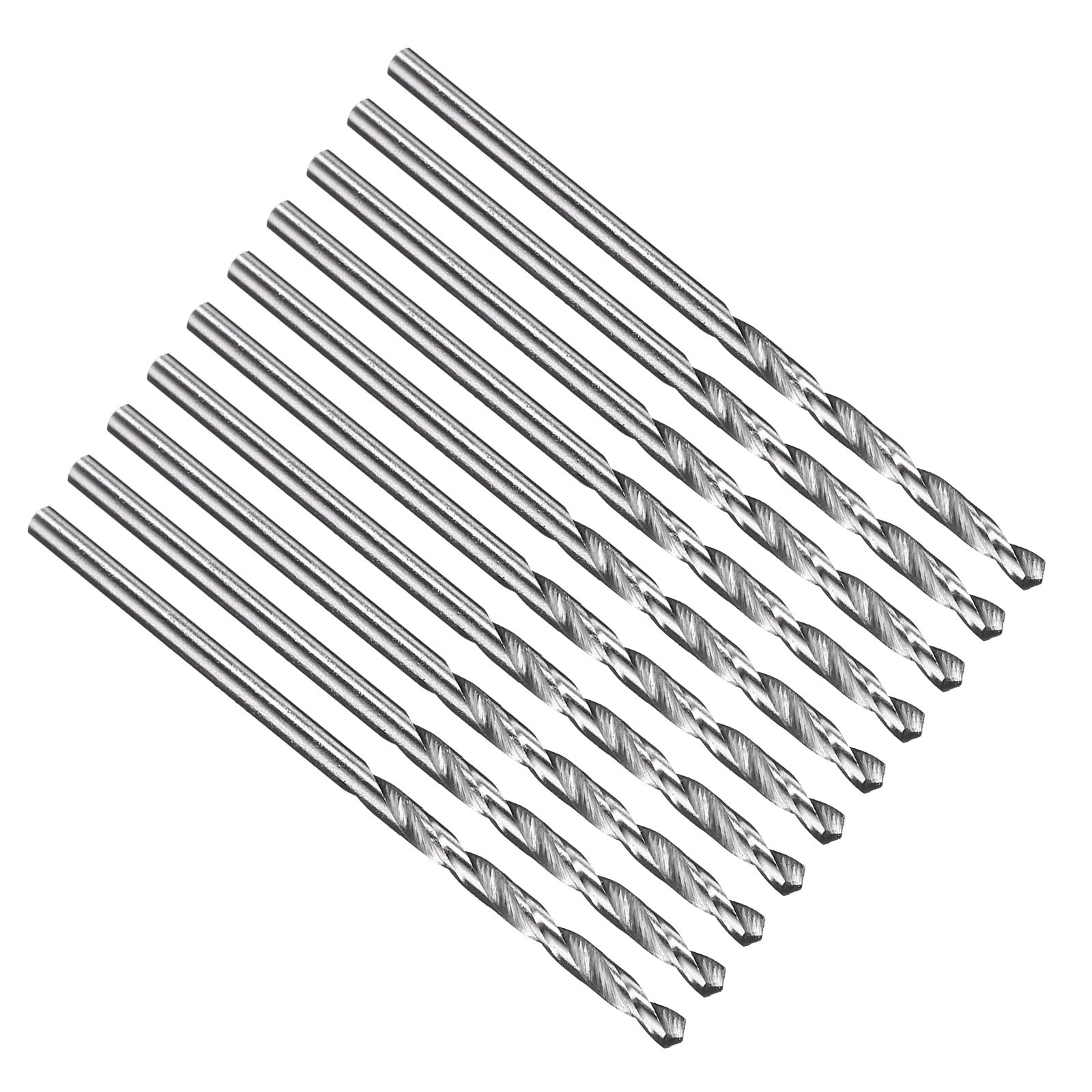 PATIKIL 1.95mm Drill Bit, Jobber Straight Shank M2 High-Speed Steel 135° Uncoated Bright Bits for Stainless Steel Medium Hard Metal - 10 Pack — image 1