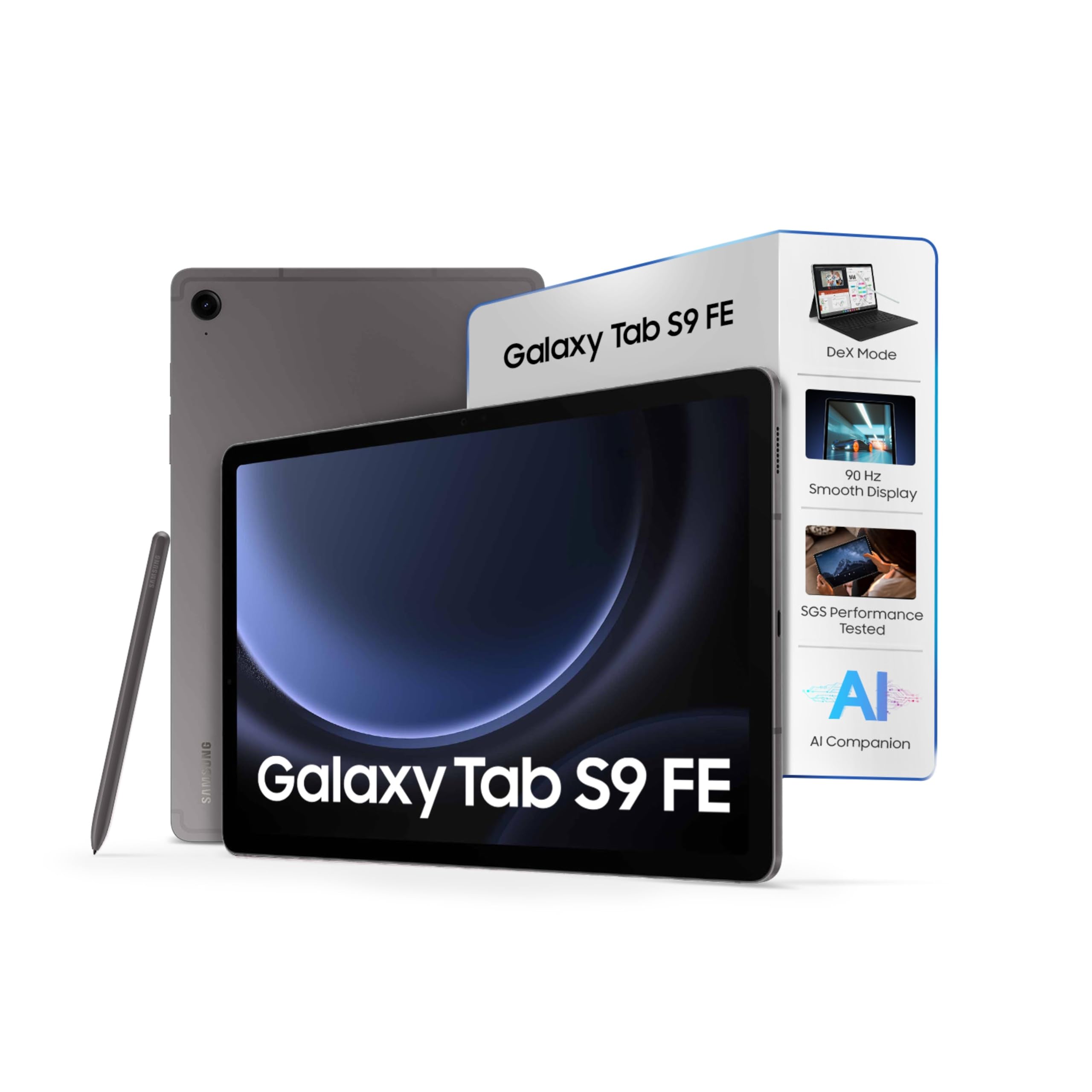 Samsung Galaxy Tab S9 FE [Smartchoice], RAM 6 GB, ROM 128 GB Expandable, S Pen in-Box, Wi-Fi, IP68 Tablet, Gray