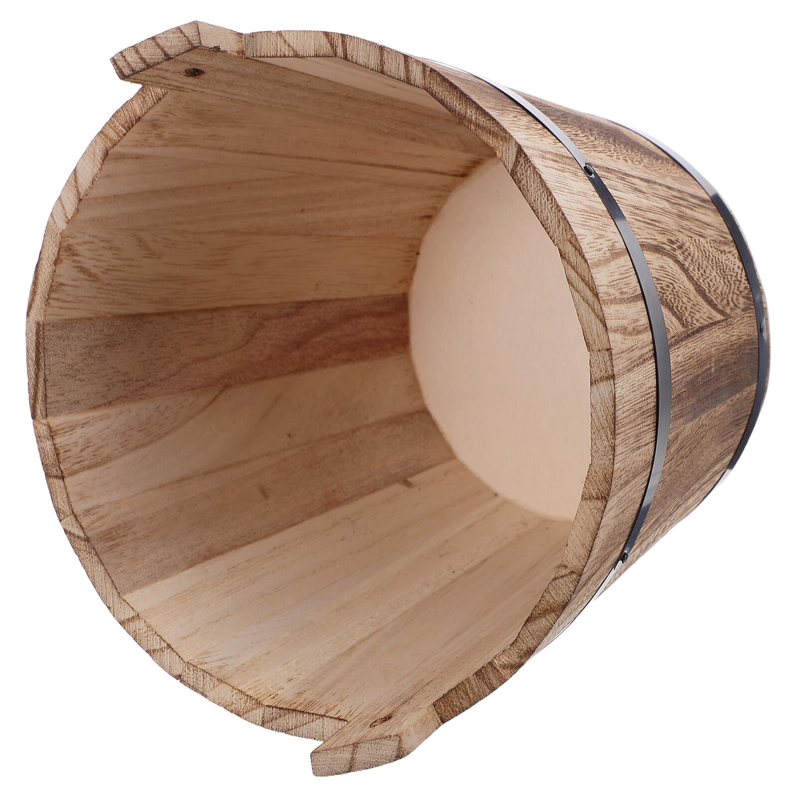 Pot de fleurs rustique et respirant en bois kaki pour l'extérieur