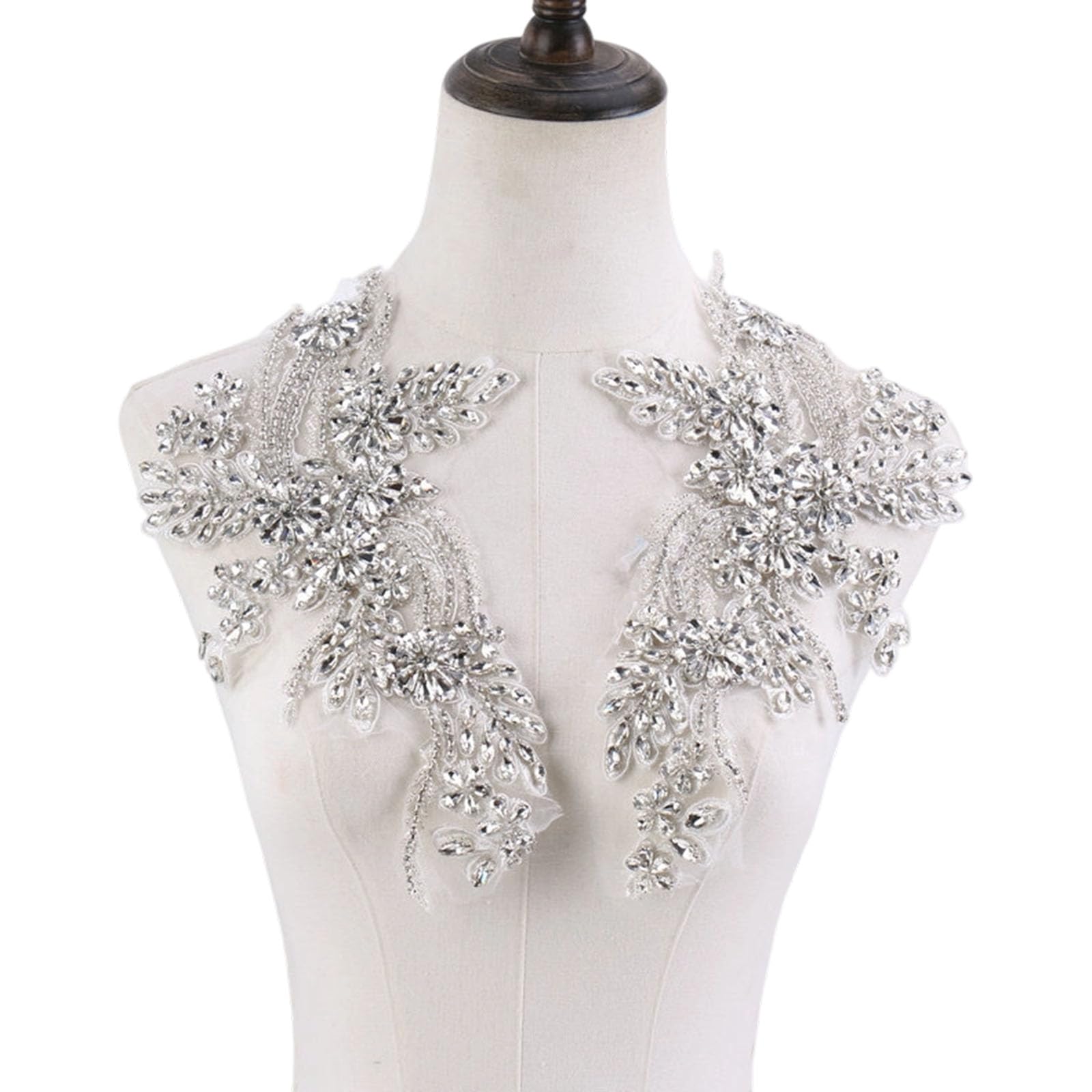 our fave Shoulder Embellishment with Crystals for Garments and Handcrafted Trim Applique Flower