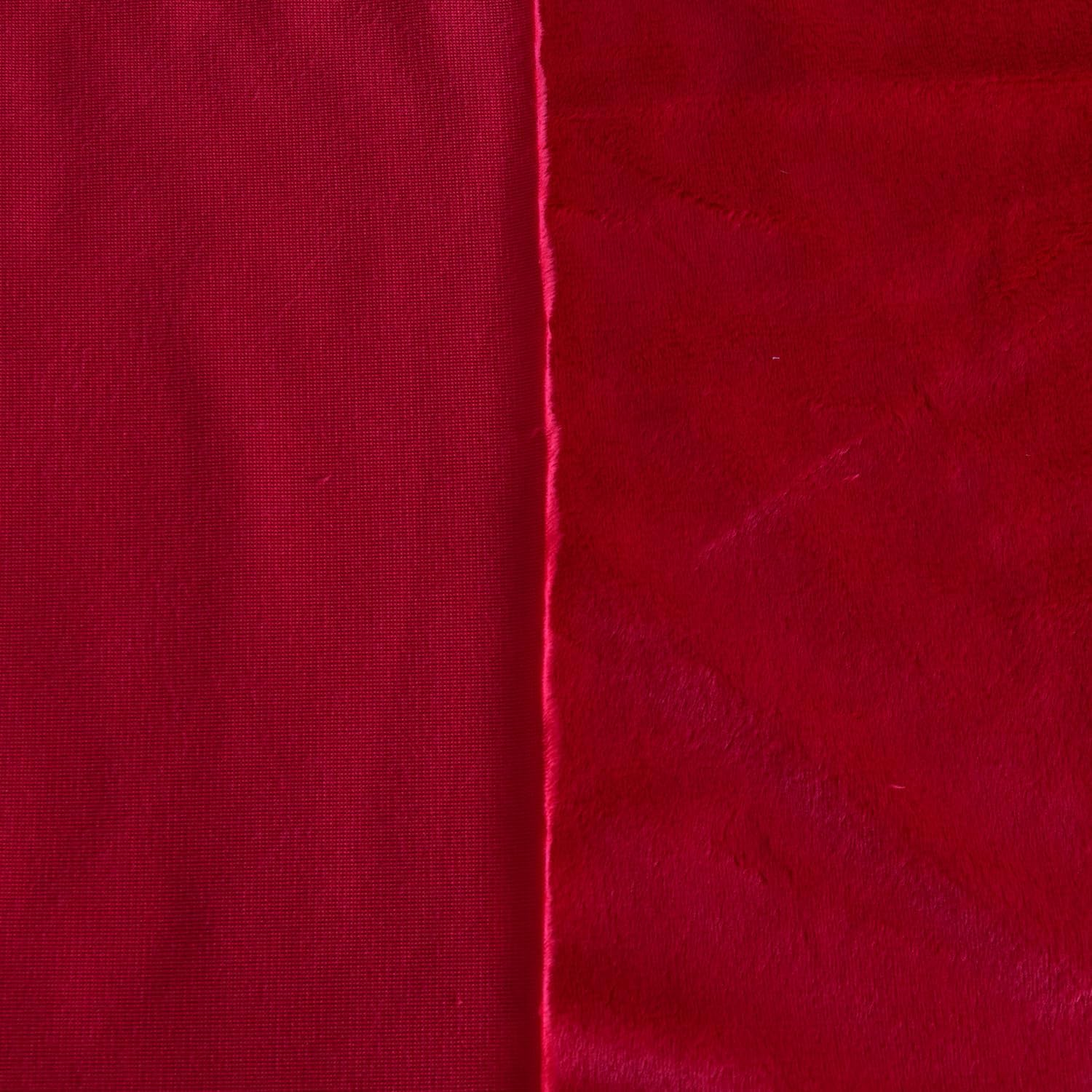 Minky Fabric by The Yard for Pillows, Toys, Garments, Baby Products, and Blankets 60" Wide(Red,2Yard)