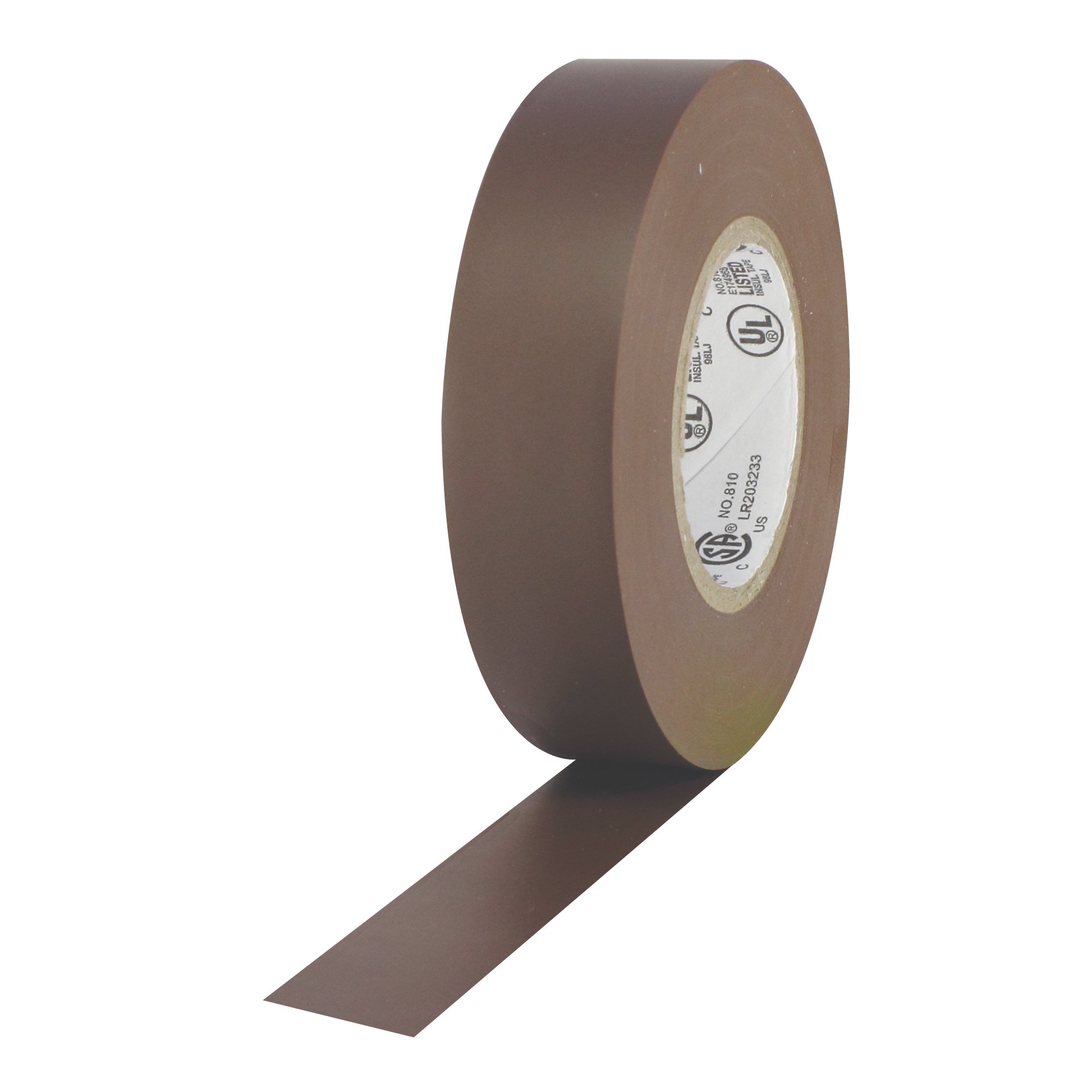 ProTapes 840178017550 Pro Plus – Cinta aislante, longitud de 600 V Rigidez dieléctrica, 66 "x 3 1/4" Ancho de uso general, (100 unidades), color marrón