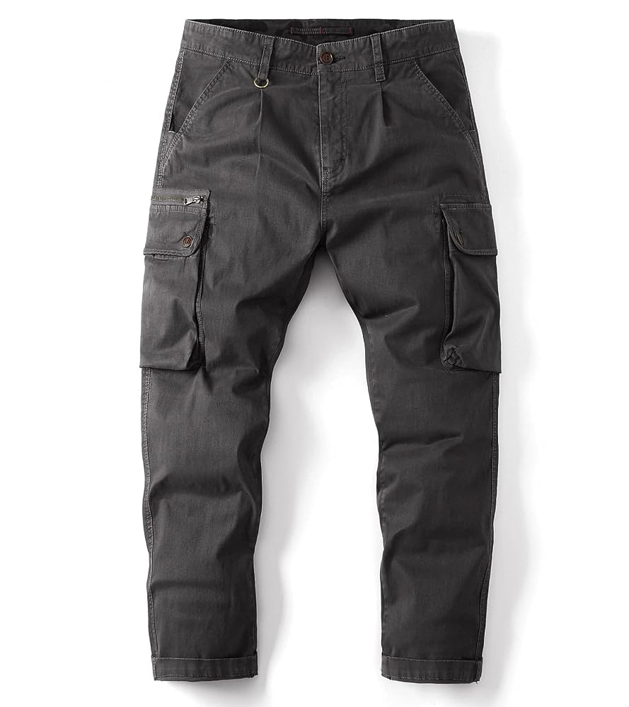 Pantalones De Carga Ligeros De Algodón - Corte Relajado, 6 Bolsillos, Tallas 30 A 44 (Hombre)