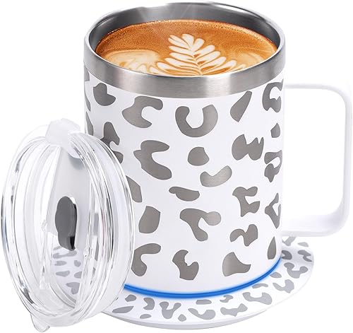 Miniatura 7 de Taza de café con calefacción de doble capa de acero inoxidable 304, calentador de taza alimentado por USB, taza autocalentable de 131  para