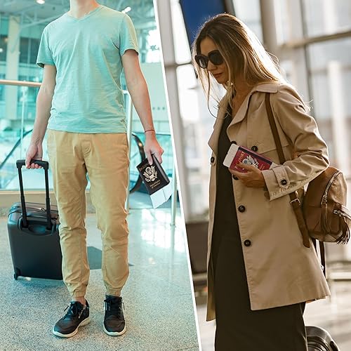 Miniatura 2 de Funda para pasaporte, cartera de viaje con bloqueo RFID, carteras para pasaporte, organización familiar, funda personalizada para hombres y mujeres,