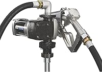 Vista 1 de Roughneck Bomba de transferencia de combustible de alta resistencia - 15 GPM, 12 voltios CC, boquilla manual, compatible con gasolina