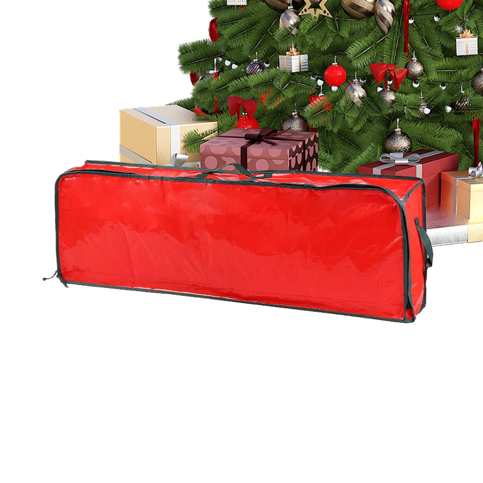 Geschenkpapier-Organizer, Polyethylen, 104 x 36 x 16 cm, große Aufbewahrungsbehälter mit Griff-Innentaschen, Geschenkpapierrollenhalter für Zuhause, Unterbett, Keller, Garage, Schrank