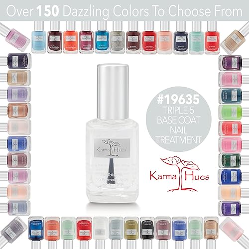 Miniatura 5 de Karma Organic Removedor de esmalte de uñas y paquete triple de 5 capas base  Quitaesmalte de uñas de lavanda de soja natural (4 onzas líquidas) capa