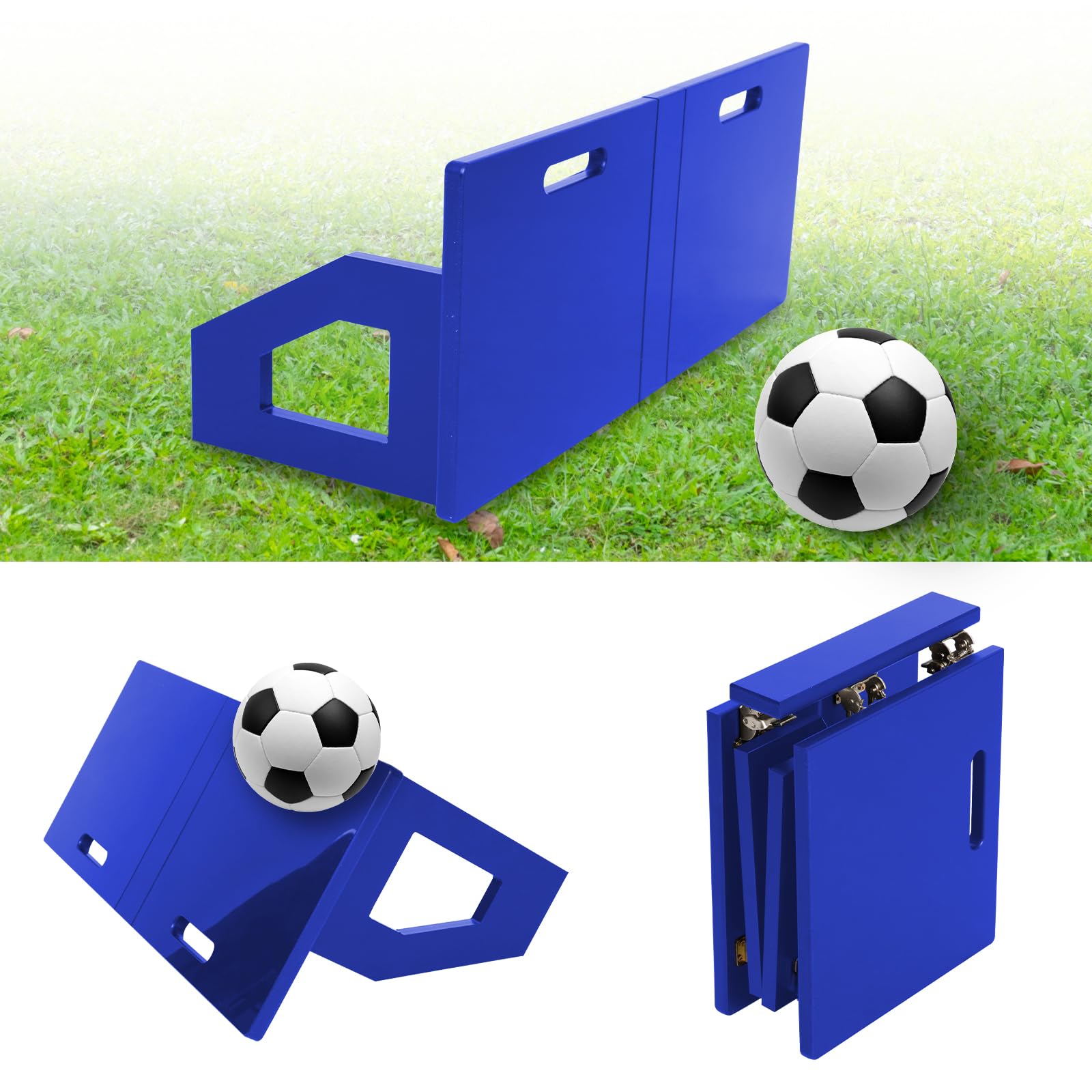 Questo tabellone di Rimbalzo per Calcio, Pieghevole, Multi-Angolo, è Un Allenatore di Calcio per l'allenamento del Campo, la Pratica delle abilità calcistiche e la Pratica del tiro. Strument
