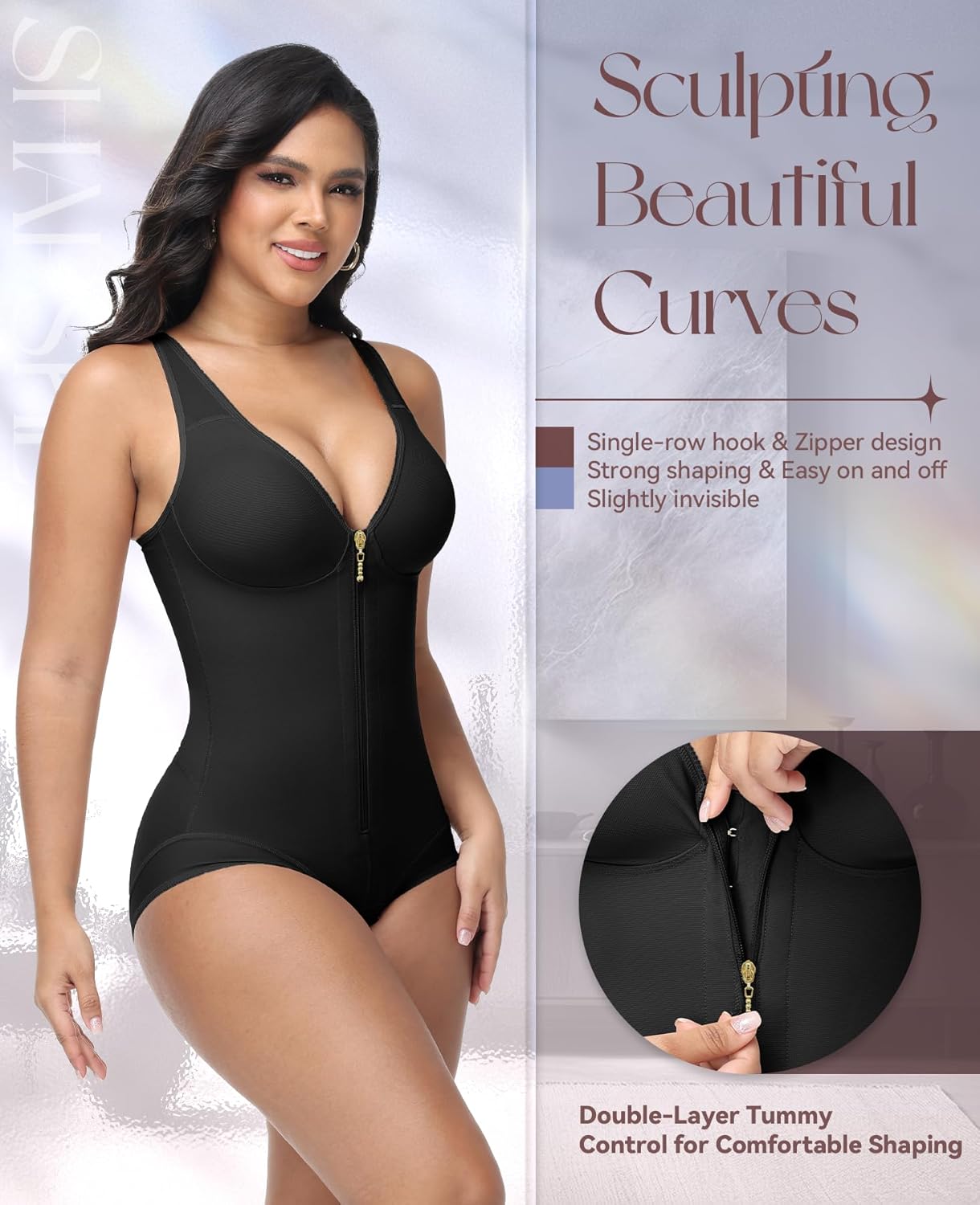 SHAPSHE Fajas Body Shaper Colombianas Moldeadoras Tummy Control Shapewear Compression Garment - Image 2