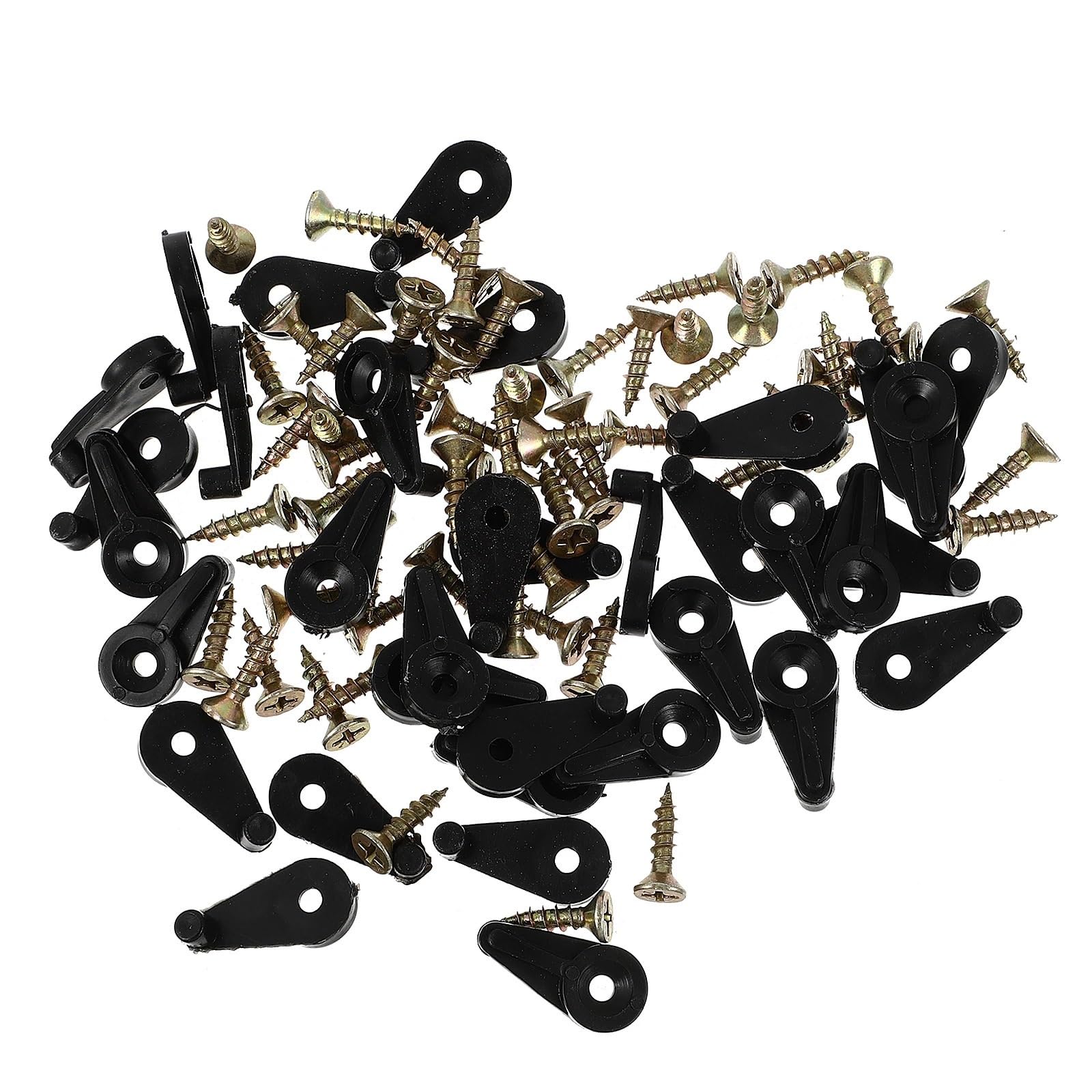 100pcs Mirror Glass Retainer Clips Bathroom Hotel Hair Salon Mirror Mounting Clips Kit Glass Shelf Bracket Fixing(Black)