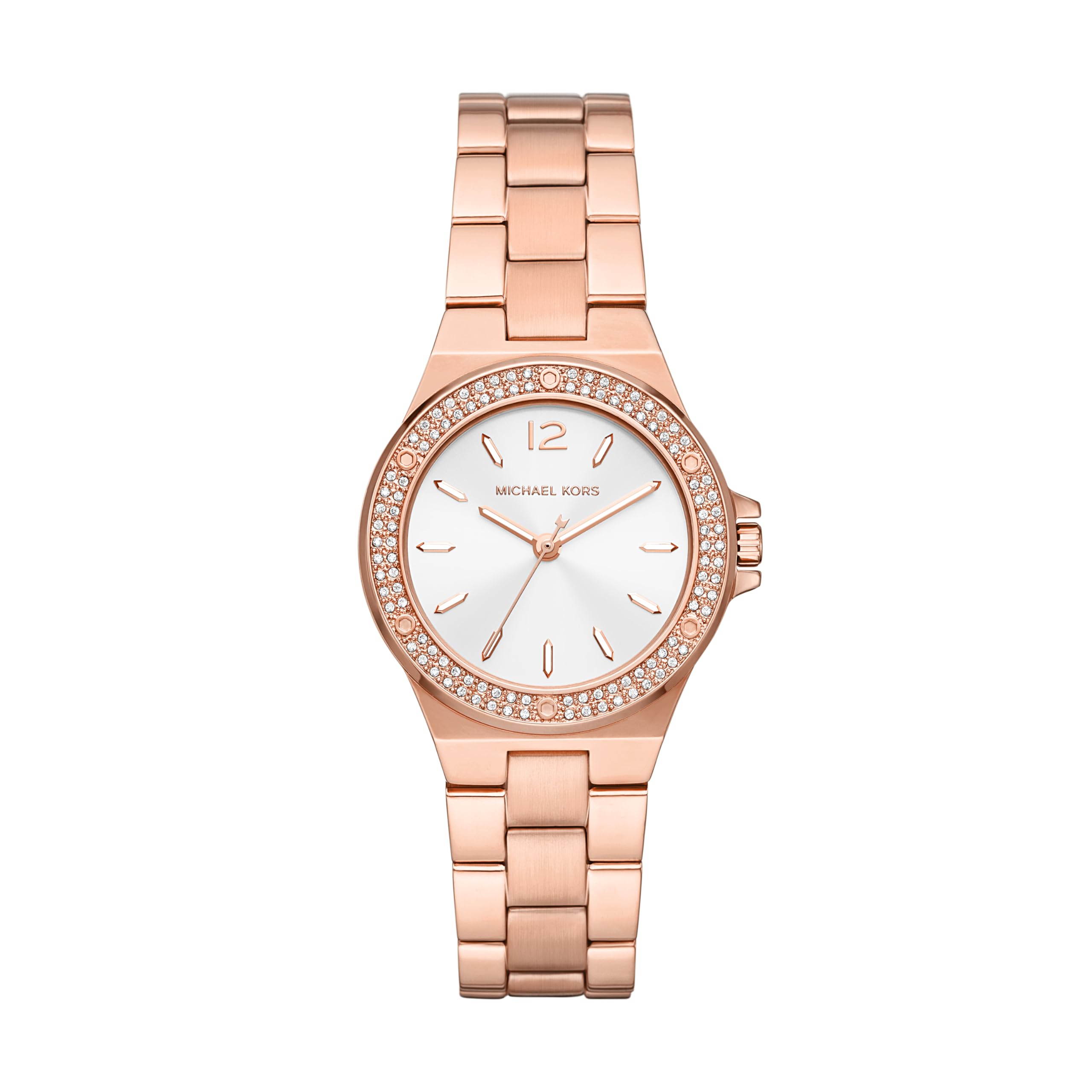 Michael Kors Stainless Steel Lennox Analog White Dial Women Watch-Mk7279, Rose Gold Band (B0B5TJDW2T) Amazon Price History, Amazon Price Tracker