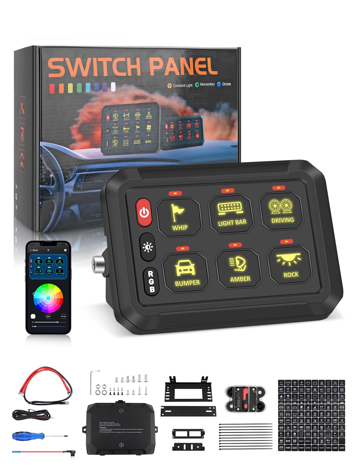 Amazon.co.jp: NORTHYUN 6ギャング スイッチパネル モバイルAPP制御