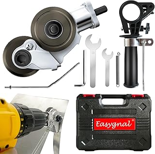 Electric Drill Shears Attachment Cutter Nibbler,New Upgrade Sheet Metal Cutter DIY Metal Drill Attachment, Sheet Metal Knife for Cutting Lron, White Sheet, Steel,Copper, Aluminum