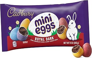 MINI EGGS Royal Dark Chocolate Candy, 9 oz Bag - Crisp Sugar Shell with Rich Dark Chocolate Center, Easter Candy Treat