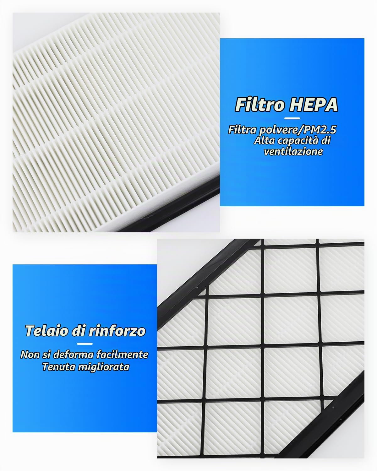 Modello Y Hepa con carbone attivo, circolazione esterna, filtro di ricambio Tesla (Filtro esterno (2 pezzi) (OE))