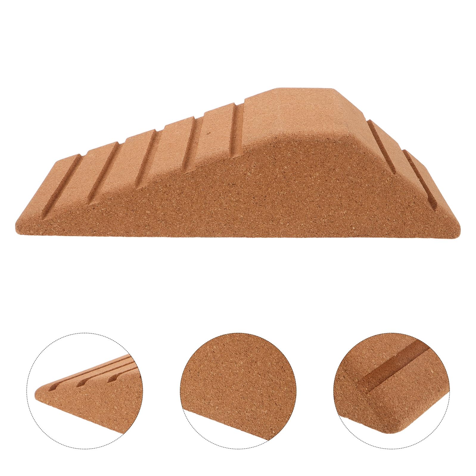 Bloque de Yoga Trapezoidal de Corcho para Estiramiento y Fitness