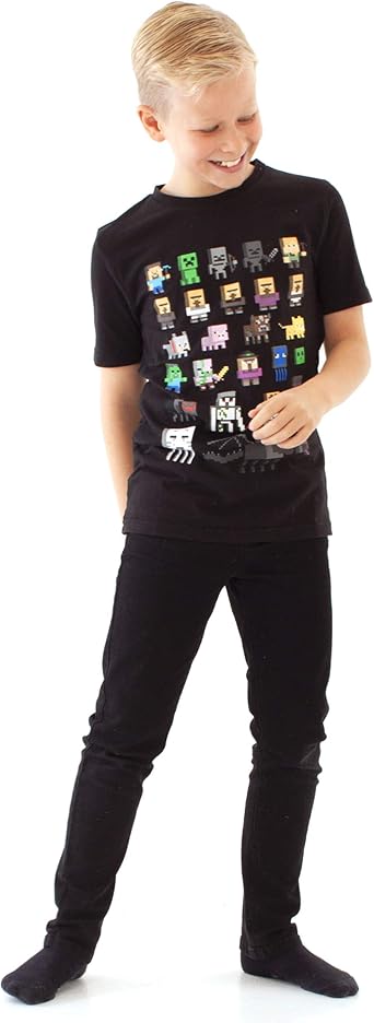 Minecraft Sprites Boys' T-Shirt Green