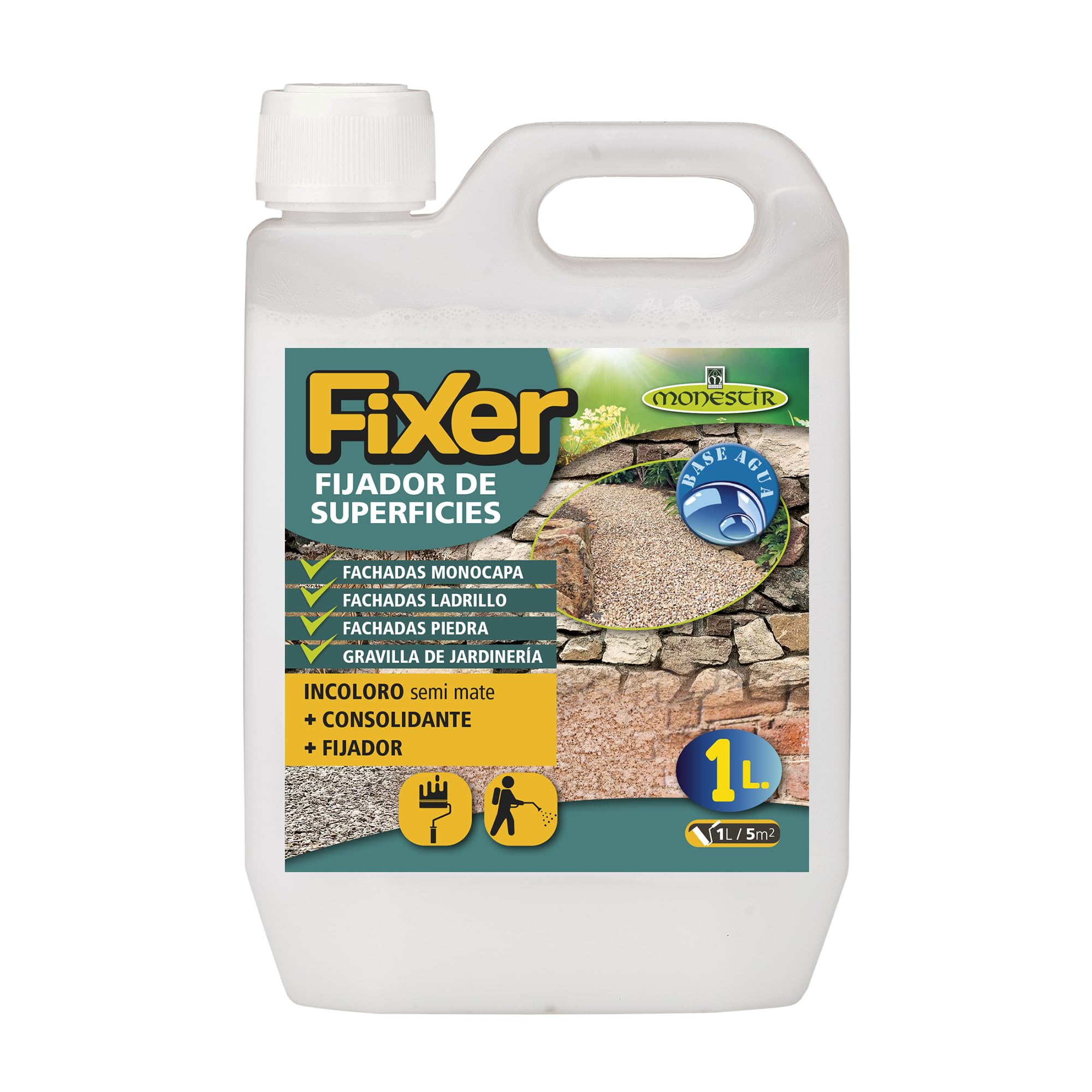 FIXER Fijador de Superfícies Incoloro Semi Mate 1L Monestir