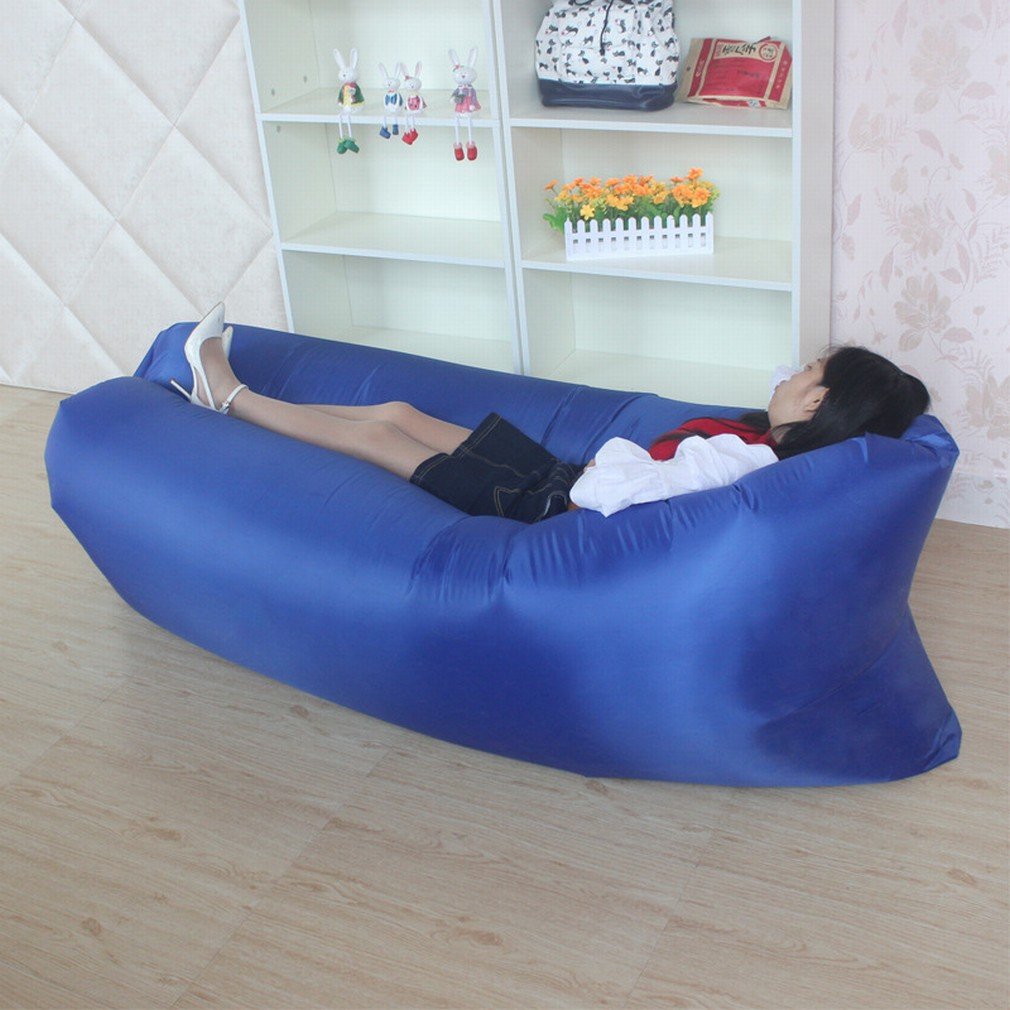 Sofá inflable plegable de 260cm con cama de aire y saco de dormir portátil