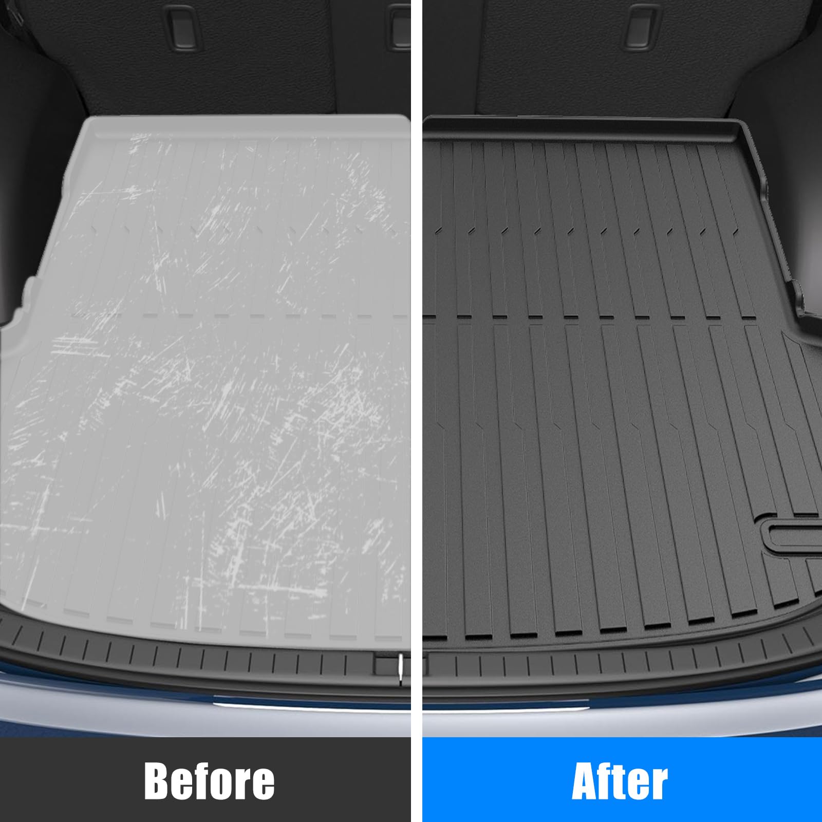 Cargo Mat for Hyundai Santa Fe, MERXENG Car Trunk Protector All-Weather Rear Cargo Area Mat Protective Floor Mat for 2021-2023 Hyundai Santa Fe
