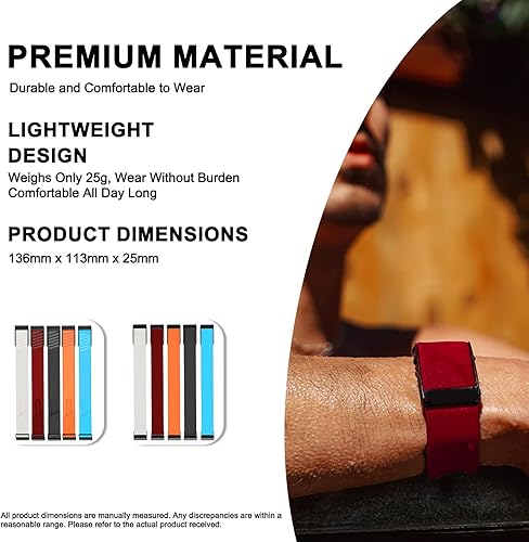 Miniatura 4 de HydroKnit - Muñequera de repuesto, cómoda e impermeable, para monitor de frecuencia cardíaca Whoop 4.0