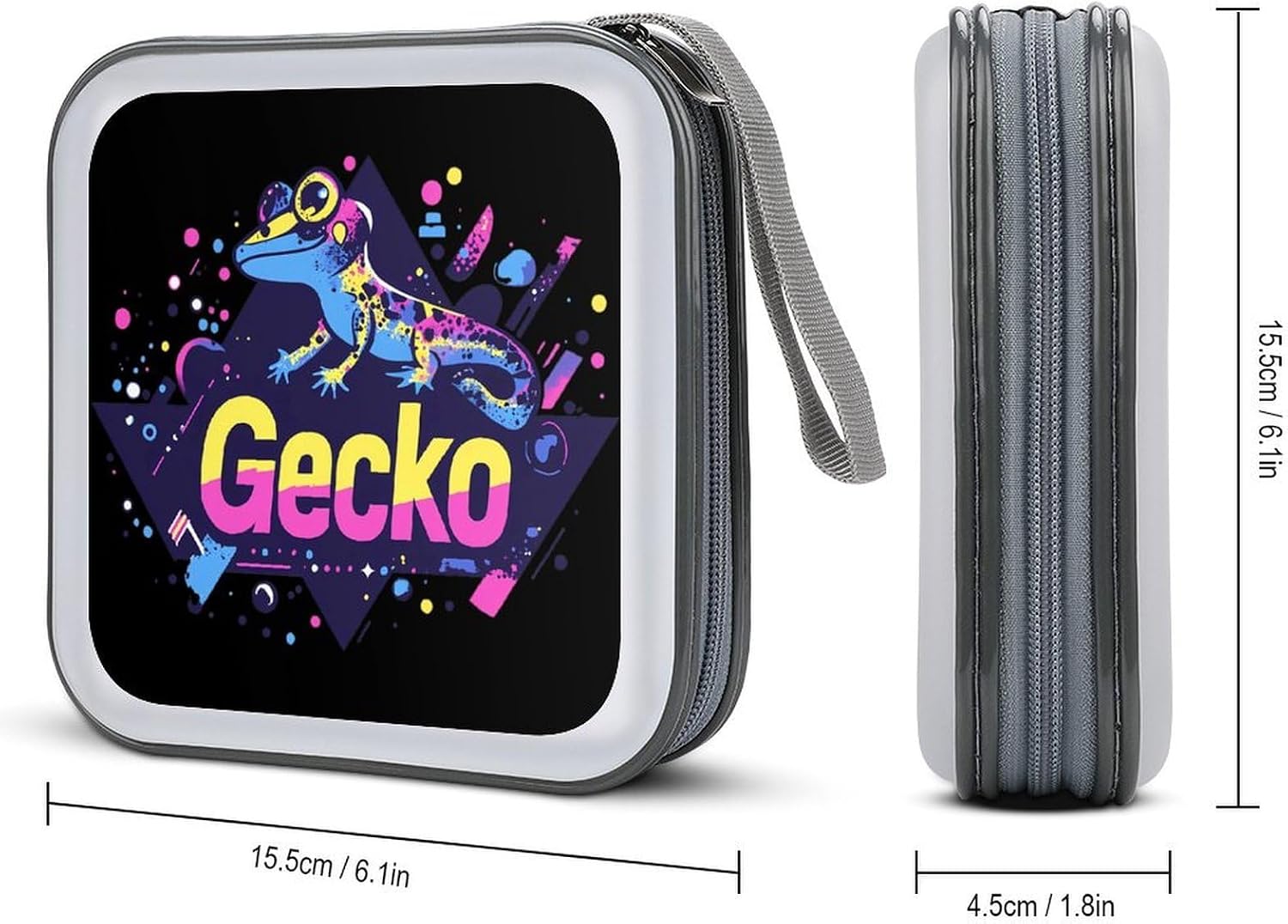 Vintage 80s Gecko Protective CD Case Storage Rack 40 Capacity DVD Holder Organizer Car Travel